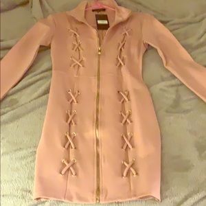 Quality pink fitted dress